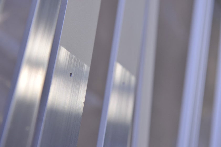 a close up of a metal rod