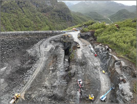a high angle view of a dam