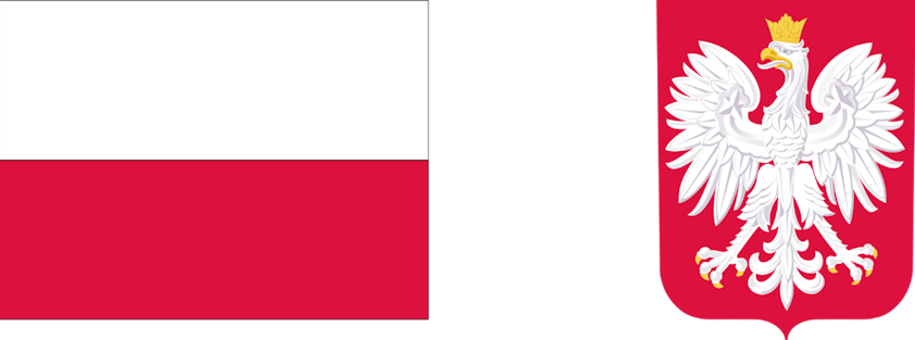 a red and white square