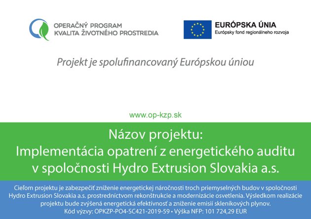 EU projekt_Hydro Extrusion Slovakia