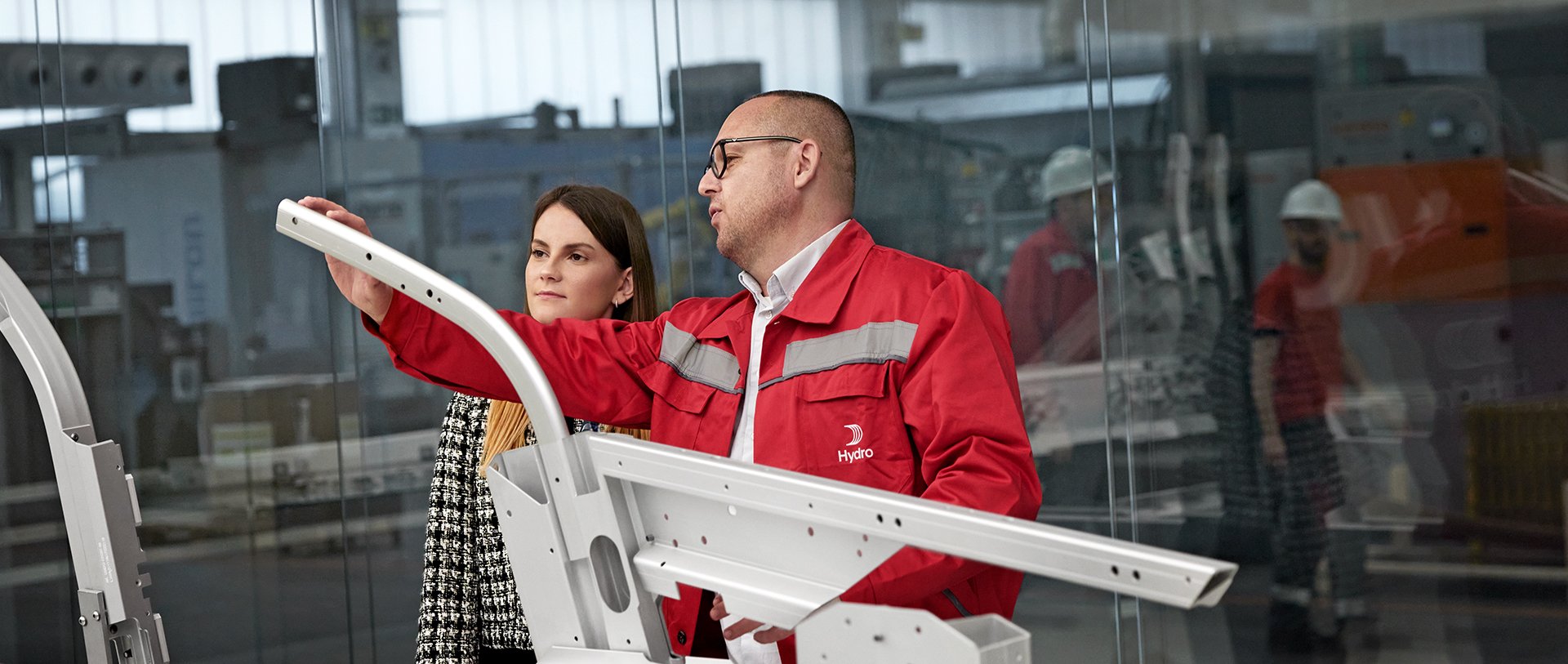 a man and woman in a room