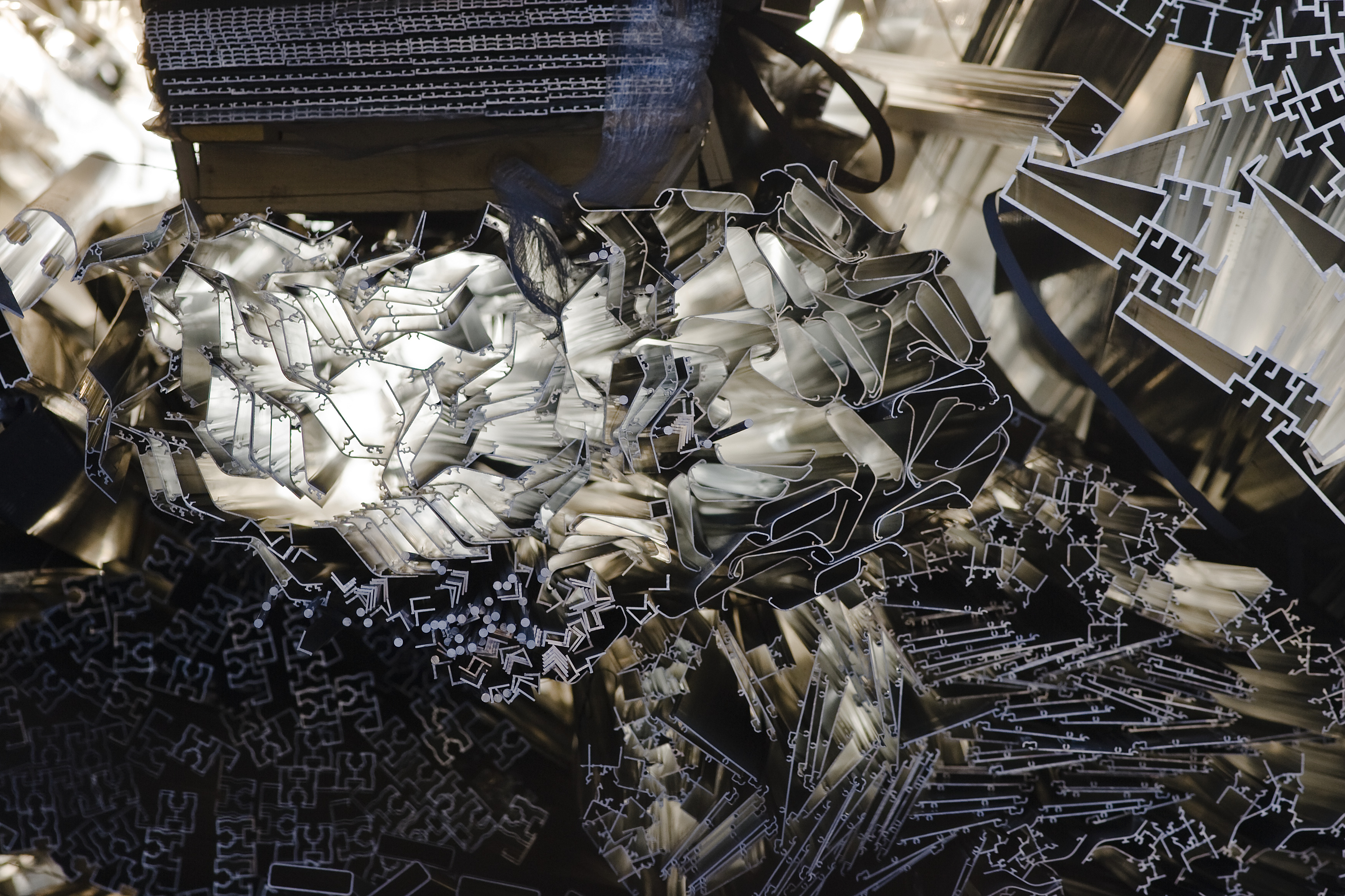 a group of metal pieces