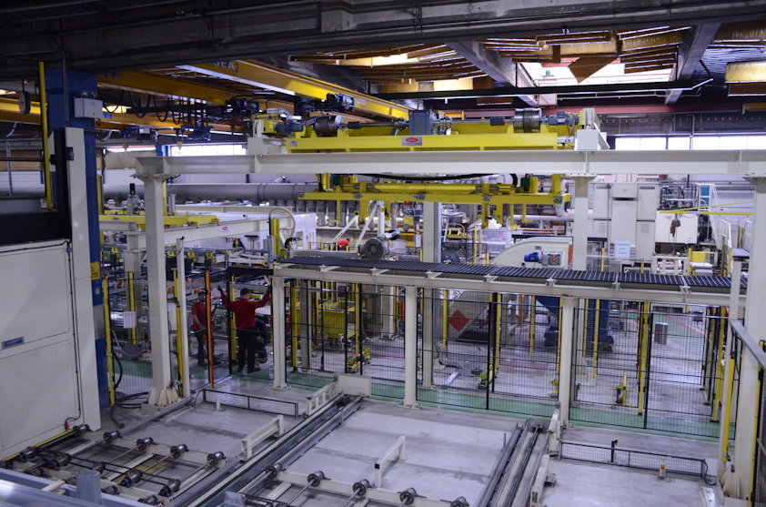 a factory with machines