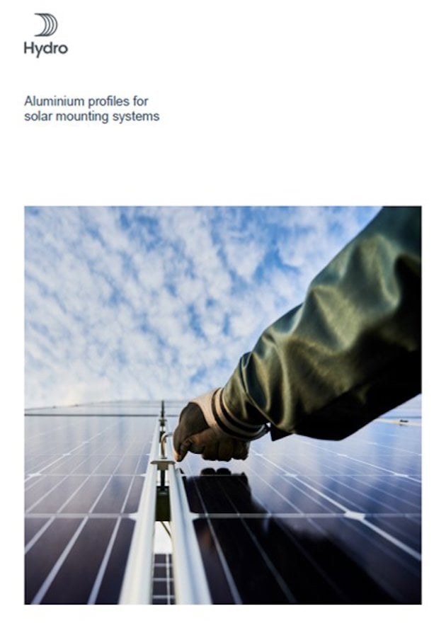 Perfiles de aluminio en sistemas de soporte para paneles solares