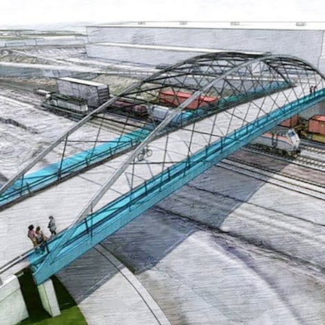 The deck and superstructure of Hangar Bridge in Trondheim, Norway, will be constructed in aluminium. (Illustration courtesy of Statens Vegvesen)