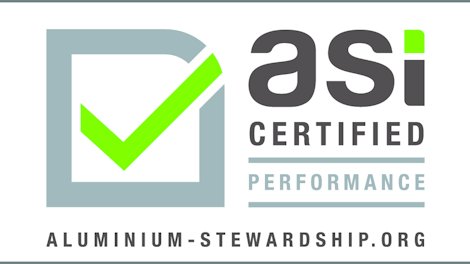 Banner with text "asi certified performace aluminium-stewardship.org"