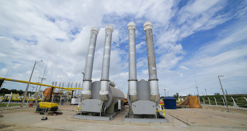 Structures of the natural gas project of the Hydro Alunorte refinery 