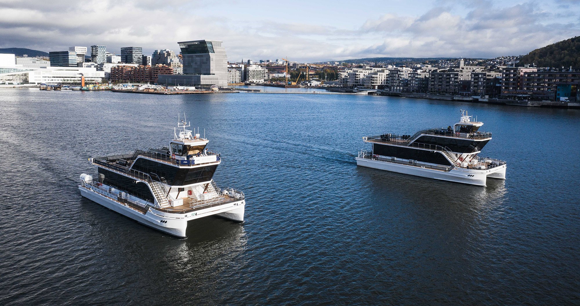 Brim Explorer ships in the Oslo fjord