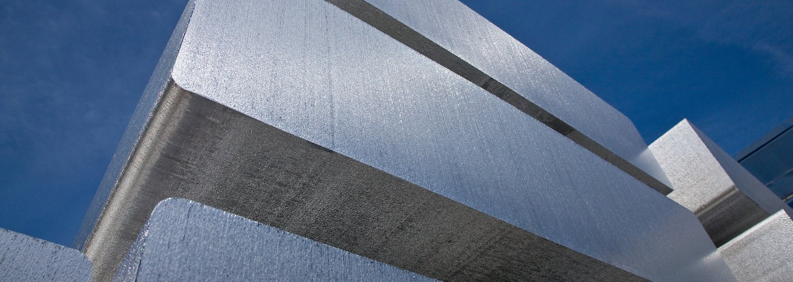 stack of large aluminium sheet ingots