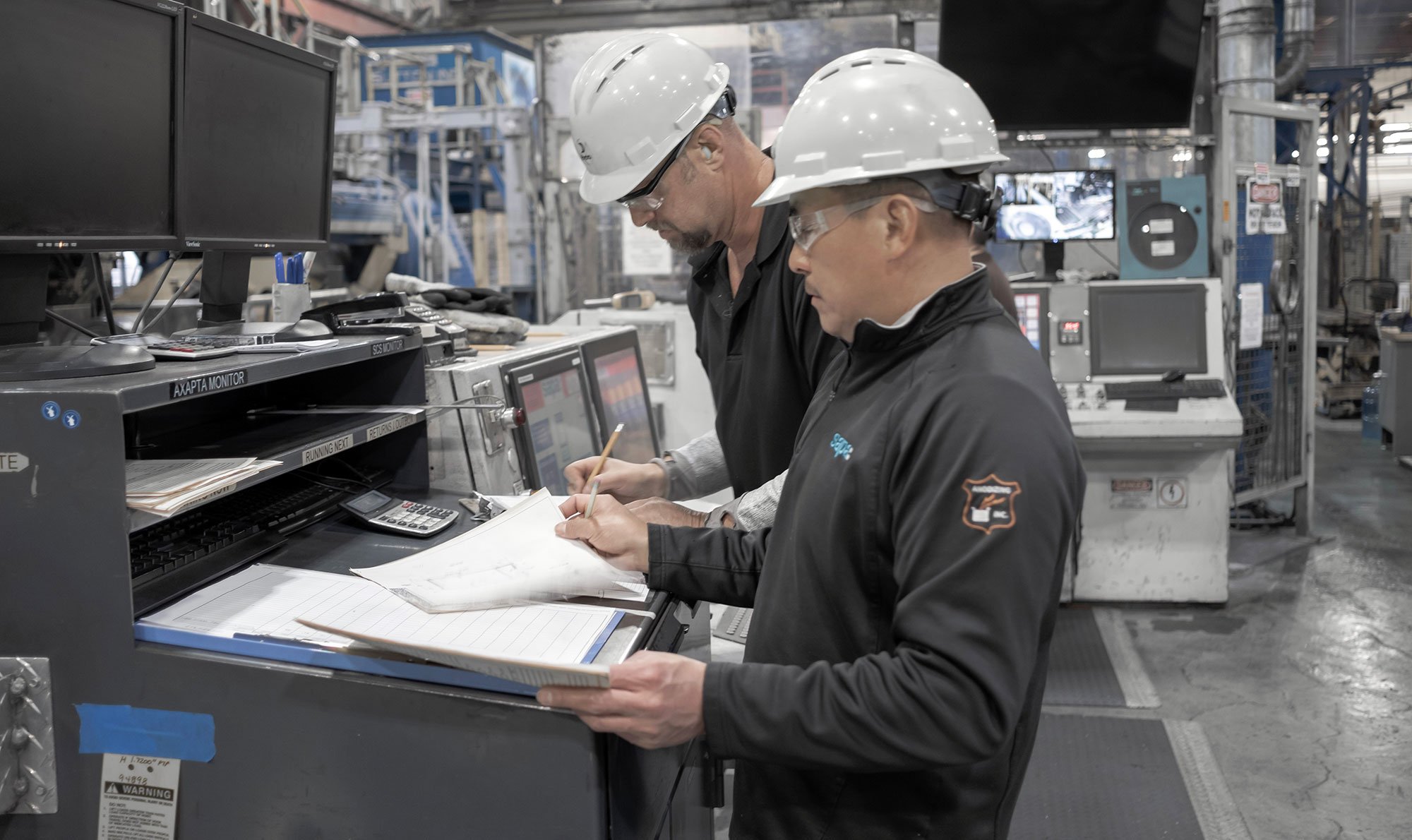 Manual workarounds at Hydro's extrusion plant in Portland, Oregon during the cyber-attack.