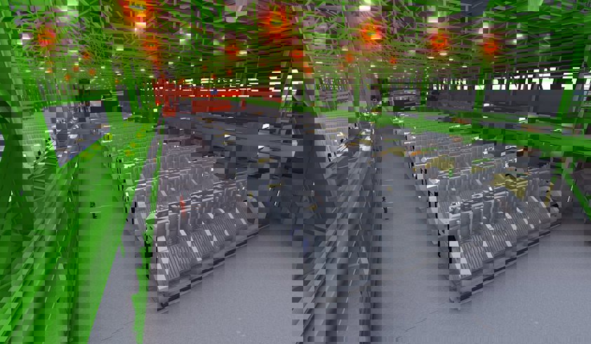 computer illustration of the new production floor