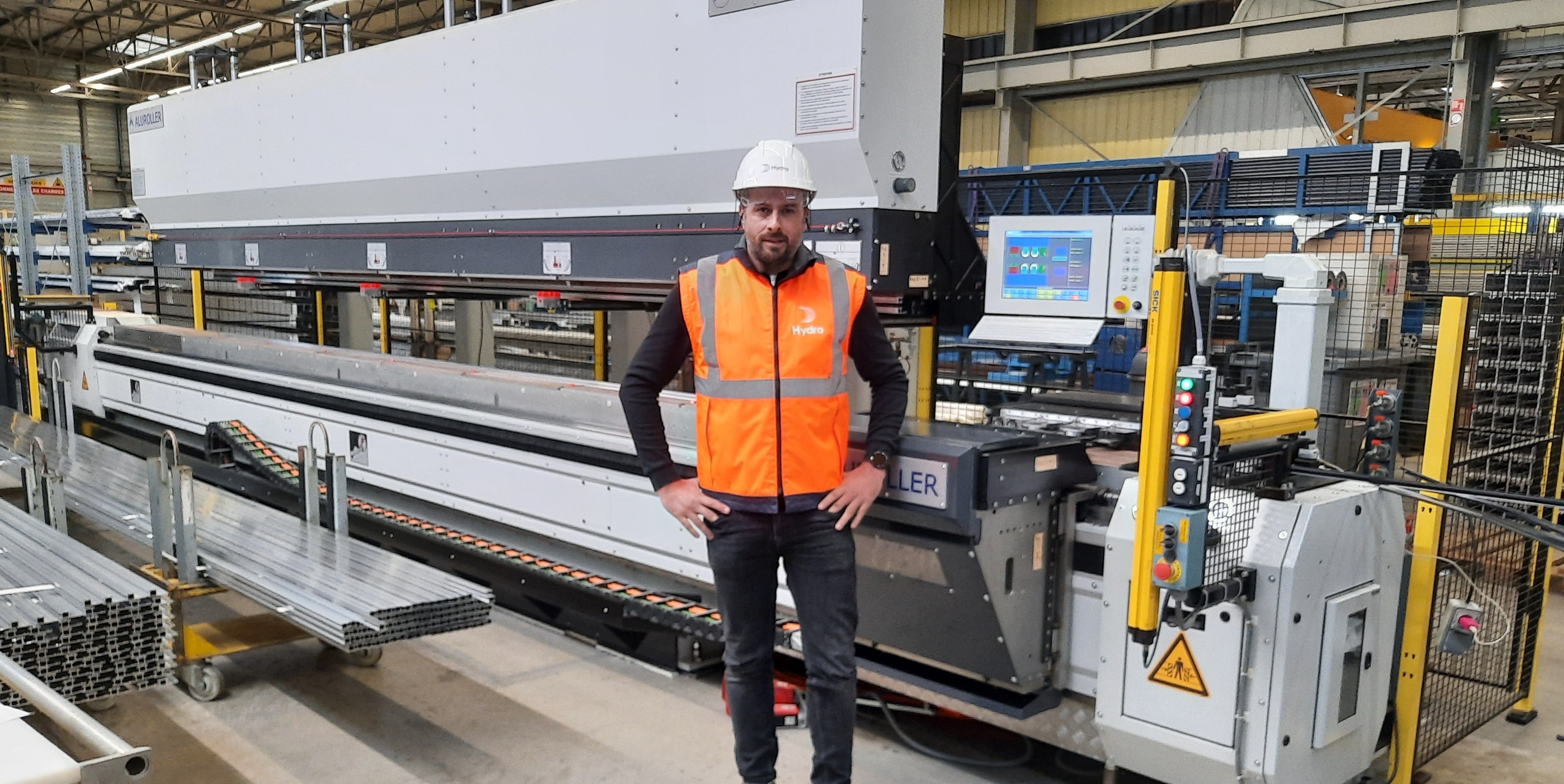 a man standing in a factory