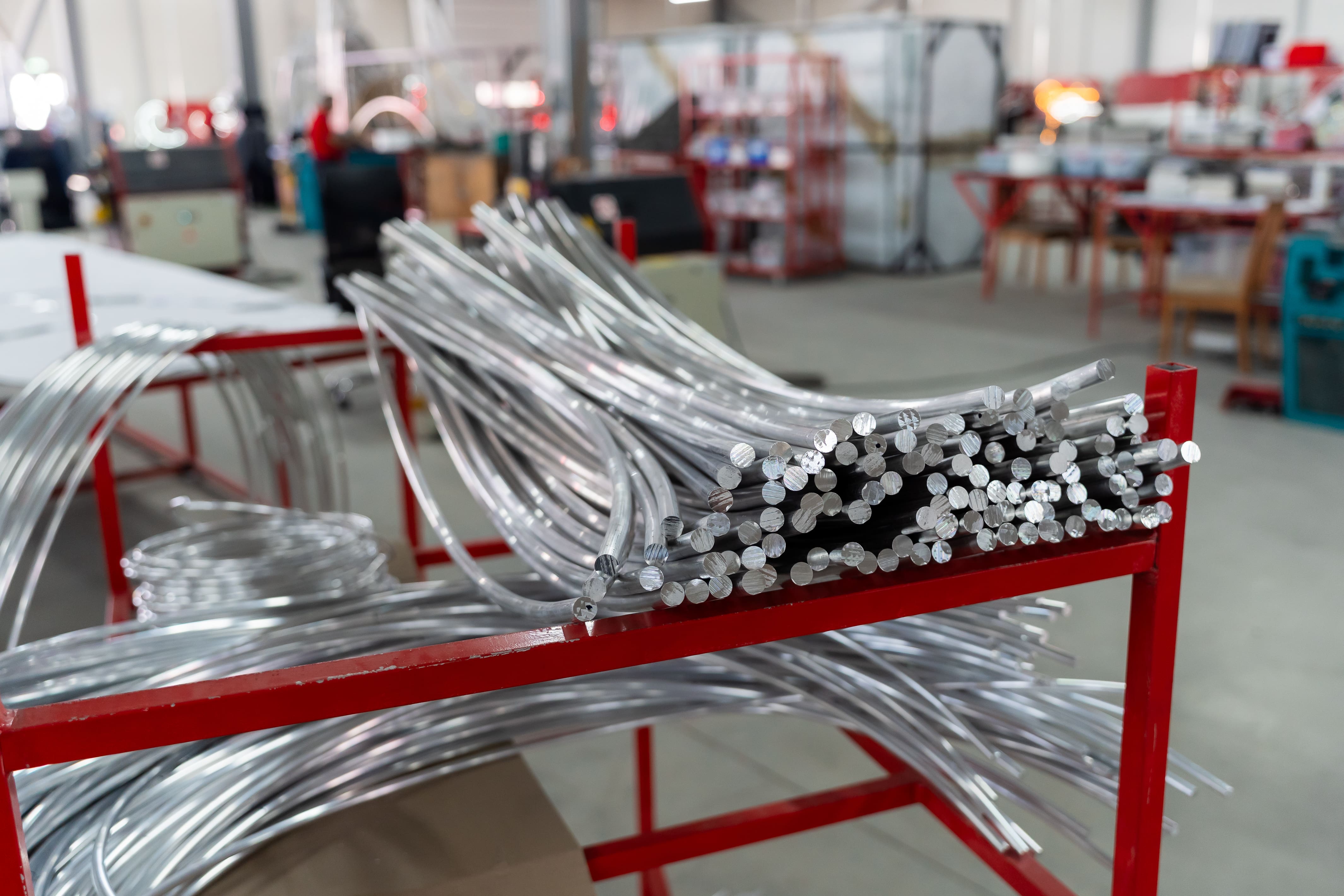 a metal object with wires