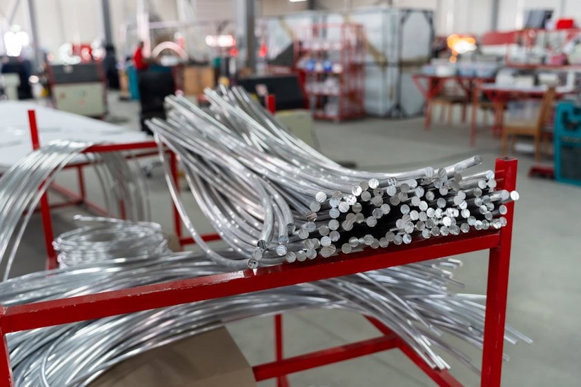 a metal object with wires
