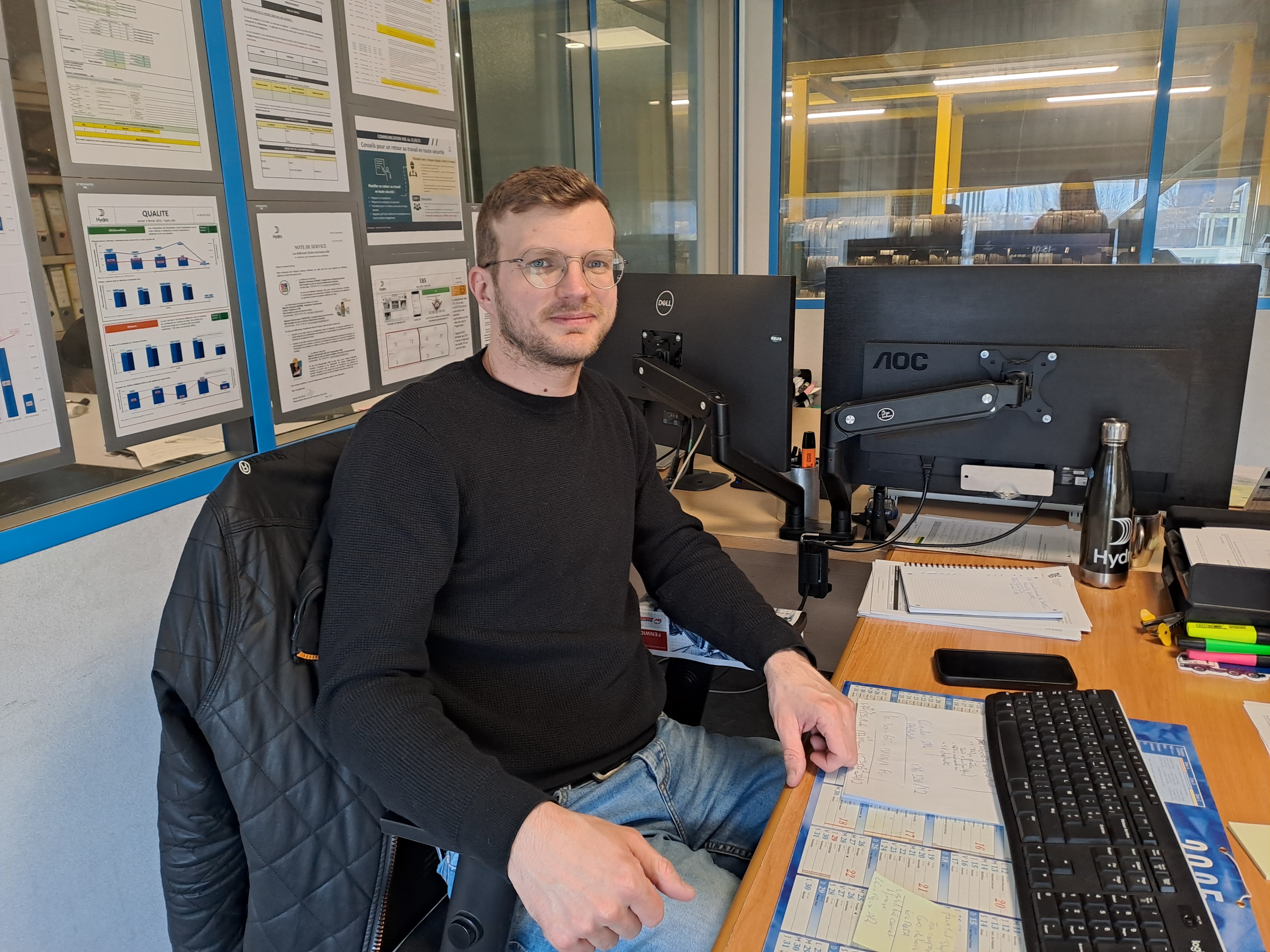 a person sitting at a desk