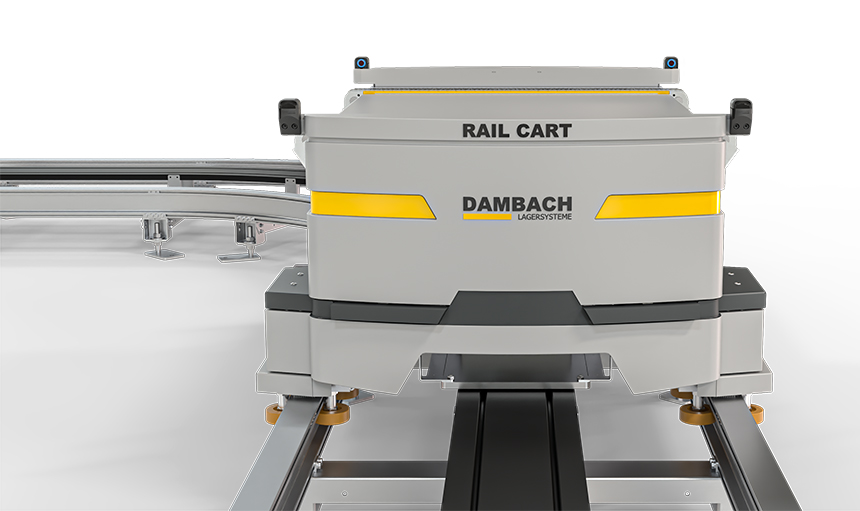 3D-Grafik von einem Fördersystem von Dambach Lagersysteme