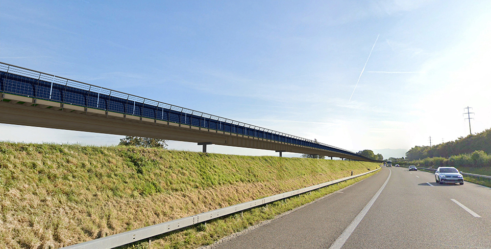 Animation eines Fahrrad-Highways von urb-x