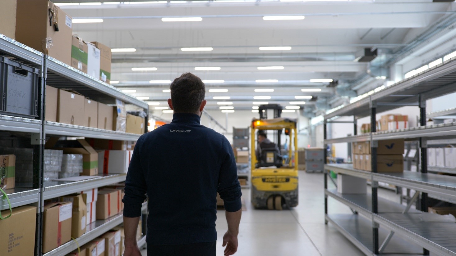 a man walking in a store