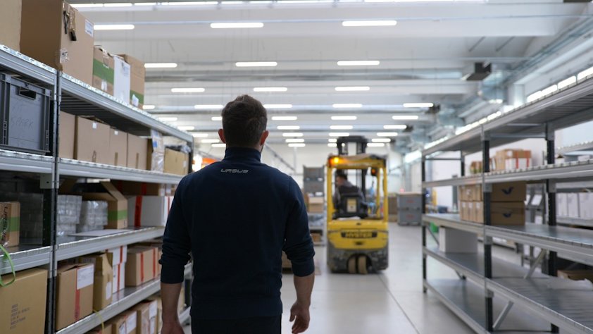 a man walking in a store
