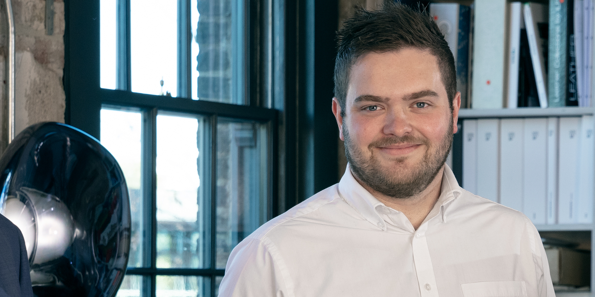 a man smiling for the camera