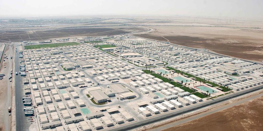 an aerial view of a city