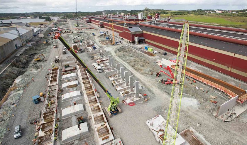 a high angle view of a construction site