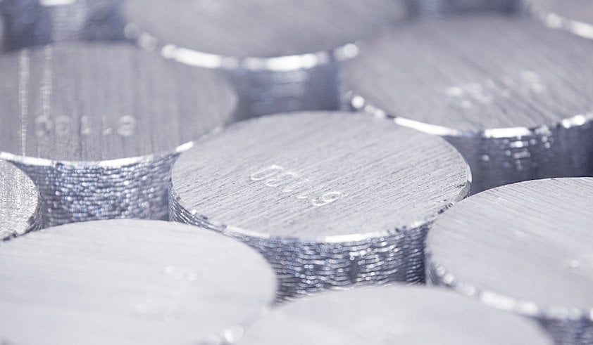 Closeup of metal rods