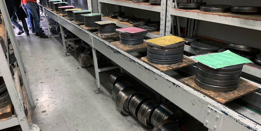 Extrusion dies are stacked and put into order for use in the production of building profiles at Hydro’s building systems plant in Toulouse, France.