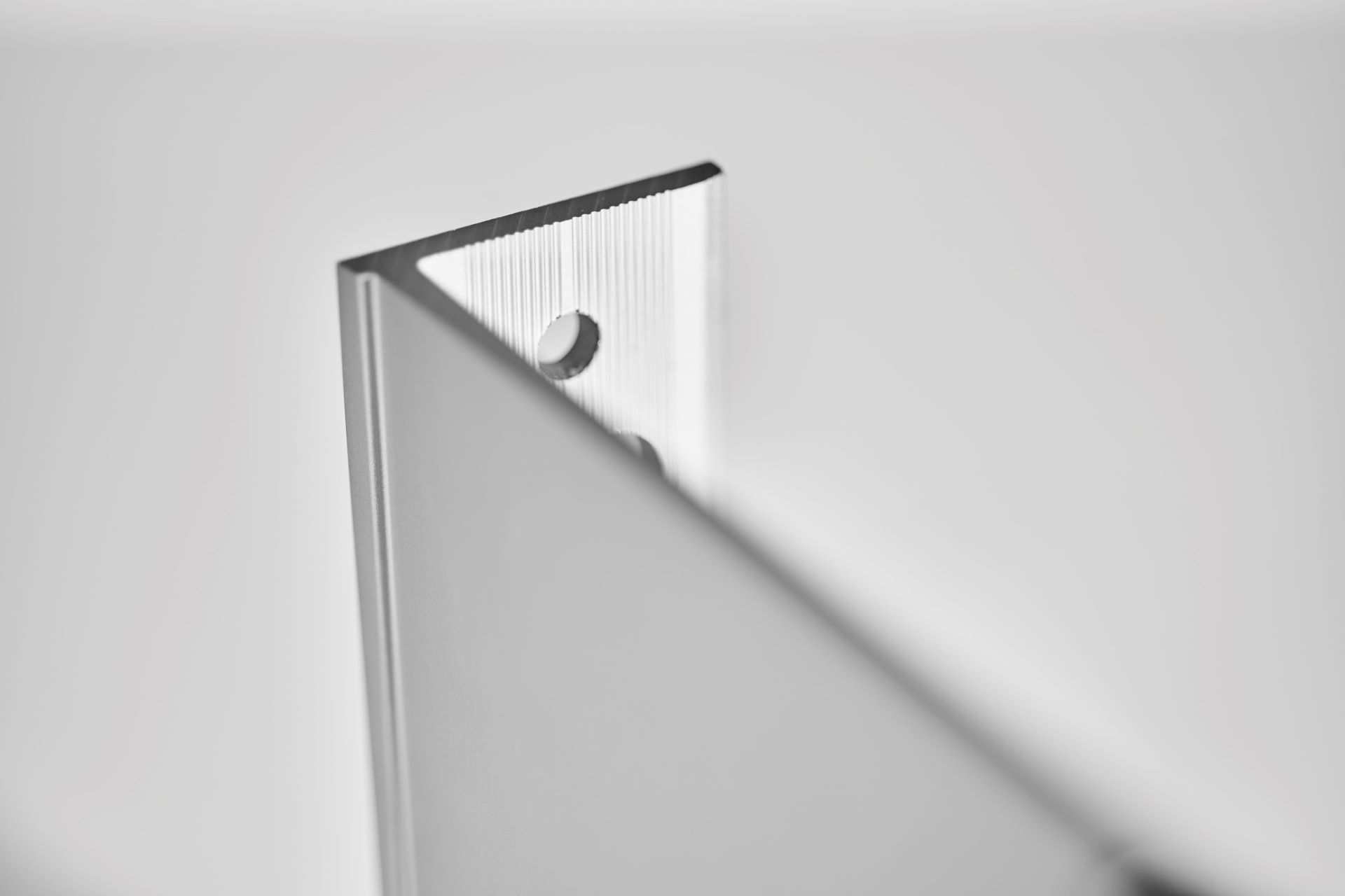 A close-up of an aluminium facade manufactured by Hydro