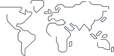simplified illustration of a world map