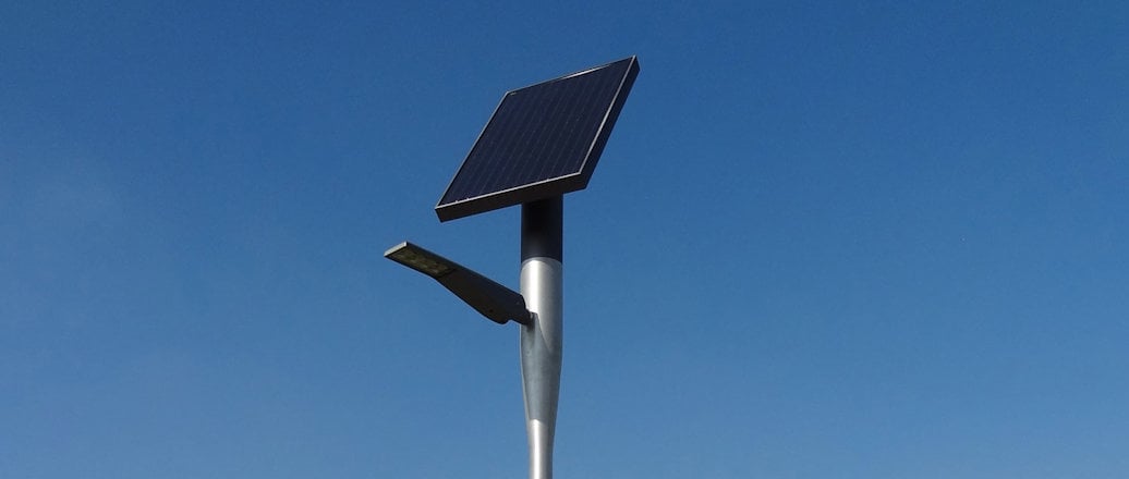 pole with solar panel on top pole with solar panel on top
