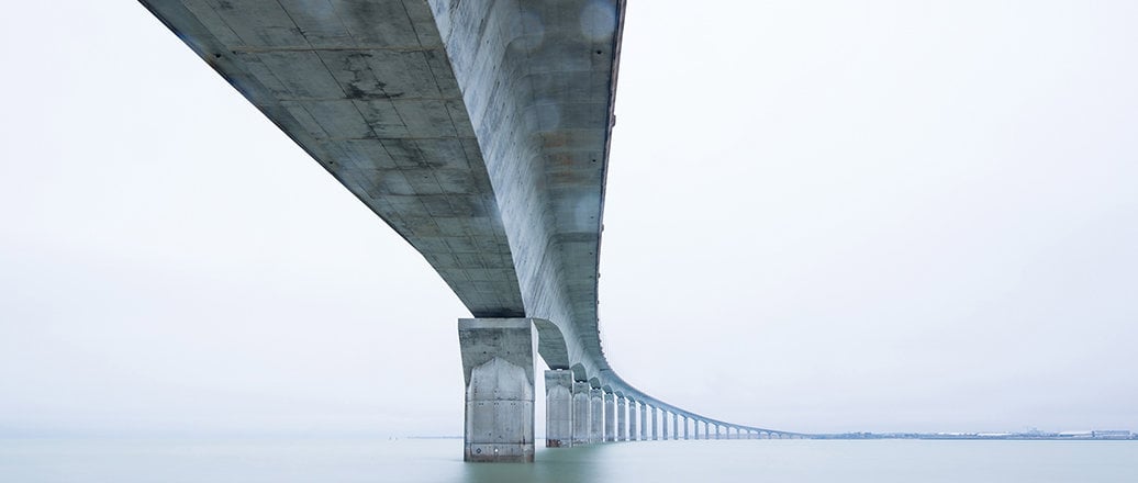 box girder bridge from below