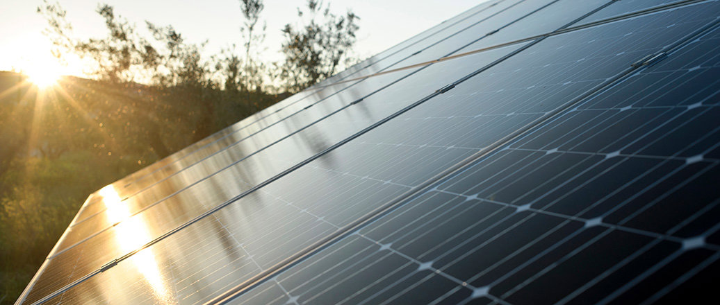 Solar Energy Panel with sun Solar Energy Panel with sun