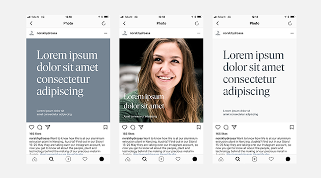 typical instagrap posts with image or text as image, with five lines of body text typical instagrap posts with image or text as image, with five lines of body text