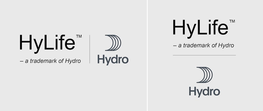 Examples of Hylife trademark alongside hydro logo with sail