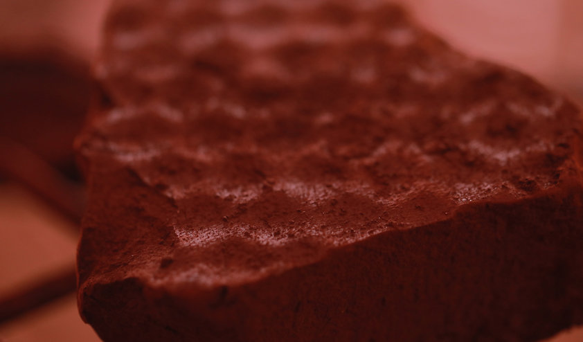 a close up of a chocolate cake