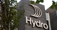 Hydro logo on a building