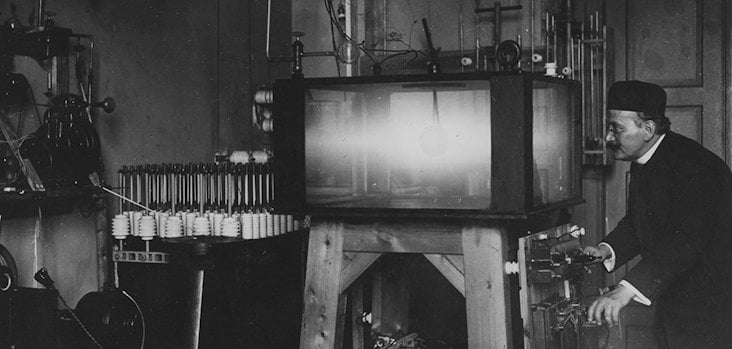Birkeland observing an arc light Birkeland observing an arc light