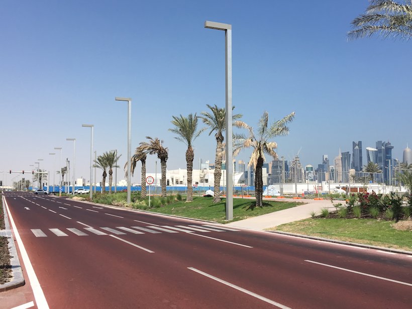 road with light poles road with light poles